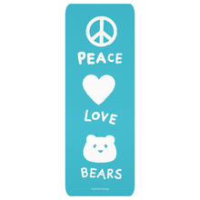 Load image into Gallery viewer, Peace, Love, Bears Yoga Mat