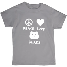 Load image into Gallery viewer, Peace, Love, Bears T-Shirt For Kids