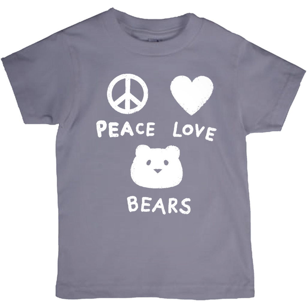 Peace Love Bears T-Shirt For Big Kids
